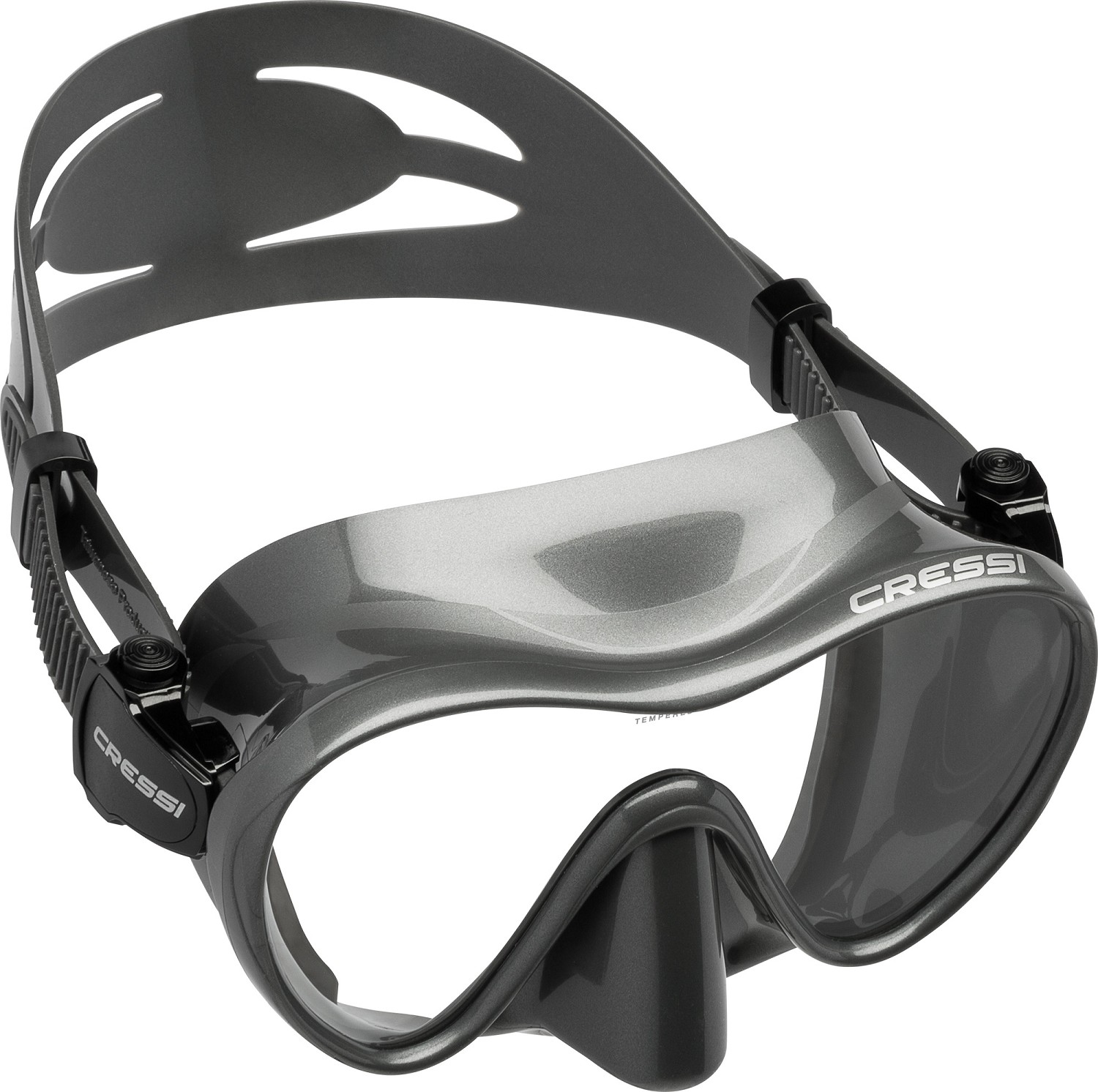 máscara de buceo f1 de silicona monocristal | frameless panorámica y polivalente